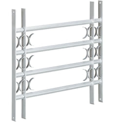 Relaxdays - Grille de fenêtre, protection cambriolage, extensible, pour l'extérieur, acier, 600 x 700-1050 mm, gris