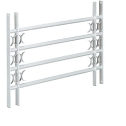 Relaxdays - Grille de fenêtre, protection cambriolage, extensible, pour l'extérieur, acier, 600 x 1000-1500, gris