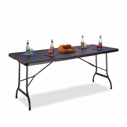 Relaxdays 4052025970468, Noir, Plastique, Acier, Forme rectangulaire, 4 pieds, 1780 mm, 740 mm