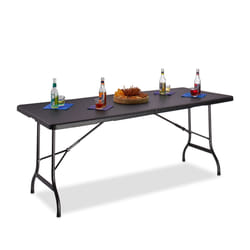 Relaxdays 4052025970468 table de jardin Noir Forme rectangulaire
