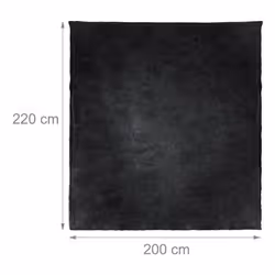 Relaxdays 4052025970567 plaid 200 x 220 cm Polyester Noir