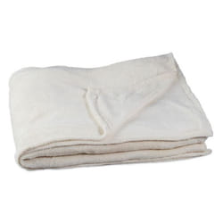 Relaxdays 4052025970611 plaid 200 x 220 cm Polyester Crème