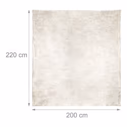 Relaxdays 4052025970611 plaid 200 x 220 cm Polyester Crème