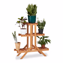 Relaxdays 4052025970673, Support de pots, Bois, Châtain clair, Intérieure, 15 kg, 830 mm