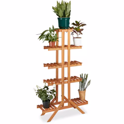 Cet escalier pour plantes offre de la place pour déposer vos différents pots de fleurs et plantes et décorer votre pièce de m ...