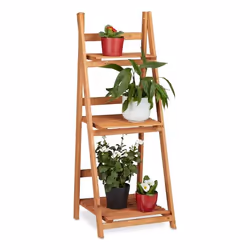 Relaxdays 4052025970741, Support de pots, Bois, Bois, Intérieure, 2300 kg, 3 étagères