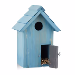 Relaxdays 10020734_45, Support, Bleu clair, Métal, Bois, 100 mm, 80 mm, 210 mm