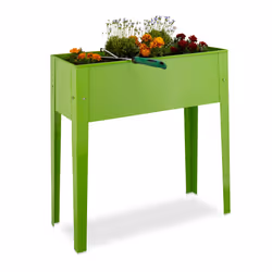 Relaxdays 10020709, 56 L, Rectangle, Vert, Fer galvanisé, Lit de légumes