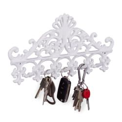 Relaxdays 4052025971854 porte-manteaux Mural 5 crochet(s) Blanc