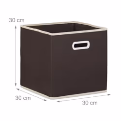 Relaxdays 4052025972431 Boîte de rangement Carré Carton, Toison, Plastique Marron