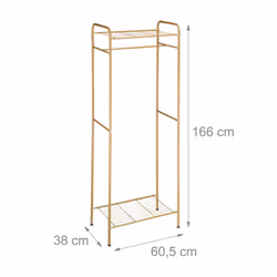 Relaxdays 4052025972615 porte-manteaux Colonne Marron