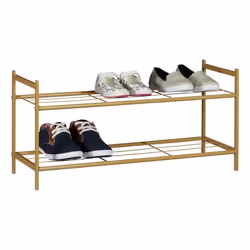 Relaxdays 4052025972677, Ouvert, Marron, Acier, 2 étagères, Poudre, 695 mm