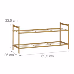 Relaxdays 4052025972677 Organisateur pour chaussures Ouvert Marron