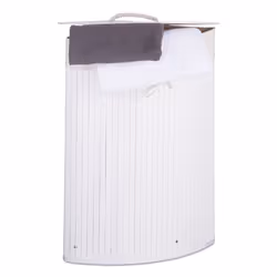 Relaxdays 4052025972851, 60 L, Coin, Bambou, Blanc, Blanc, Bambou