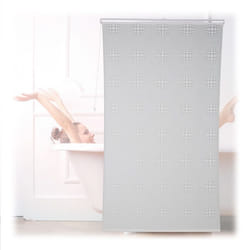 Relaxdays Store de douche semi-transparent rideau de baignoire salle de bains L x H : 140 x 240 cm hydrofuge blanc