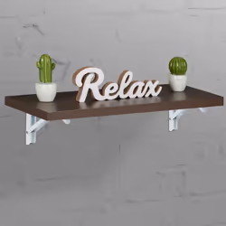 Lot de 4 équerres murales, fixations pliables, pour le mur, supports, métal, HxLxP : 11x3x20 cm, blanc - Relaxdays