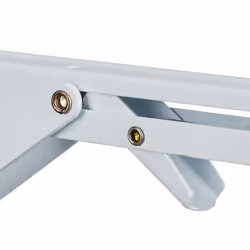 Lot de 4 équerres murales, fixations pliables, pour le mur, supports, métal, HxLxP : 11x3x20 cm, blanc - Relaxdays - Vue supplémentaire 5