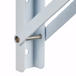 Lot de 4 équerres murales, fixations pliables, pour le mur, supports, métal, HxLxP : 11x3x20 cm, blanc - Relaxdays - Vue supplémentaire 6
