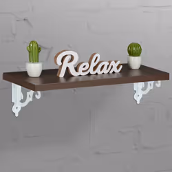 Lot de 6 équerres murales, supports pour le mur, métal, cornières à fixer, HxLxP : 11x2,5x14 cm, blanc - Relaxdays