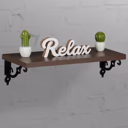 Lot de 6 équerres murales, supports pour le mur, métal, cornières à fixer, HxLxP : 11x2,5x14 cm, noir - Relaxdays