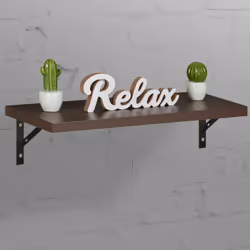 Lot de 6 équerres murales, supports pour le mur, métal, cornières en métal, HxLxP : 9,5x1,5x15 cm, noir - Relaxdays