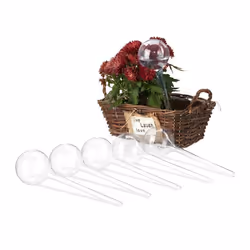 Relaxdays Bulle d’arrosage pour vos plantes lot de 6 contenance : 250 ml en plastique H x D 28 x 8 cm transparente