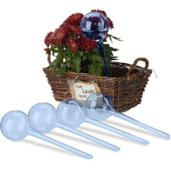 Relaxdays - Bulle d'arrosage pour vos plantes, lot de 5, contenance : 250 ml, en plastique, h x d 28 x 8 cm, bleue