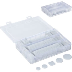 Relaxdays - Patins autoadhésifs, lot de 272, ronds & carrés, protection des rayures, pads en feutre, pour meubles, blanc