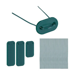 Relaxdays - Attaches pour brise-vue, 52 pastilles avec fils, kit de fixation pour pare-soleil, vert