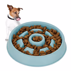 Relaxdays Gamelle anti-glouton repas pour chiens 550 ml digestion lente compatible avec lave-vaisselle bleu