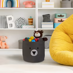 Relaxdays 4052025981549 Boîte de rangement Panier de rangement Rond Coton Marron