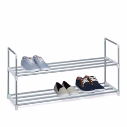 Ce meuble à chaussures est un espace de rangement idéal dans votre couloir ou votre entrée. Les 2, 3 ou 4 étages en métal rev ...