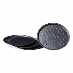 Relaxdays 4052025991258, Plaque à pizza, Noir, Fer, 32 cm, 1,3 cm