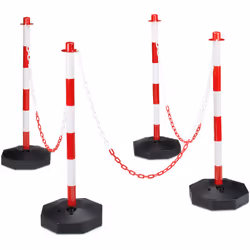 Description générale Ces poteaux de signalisation avec chaînes sont conçus pour assurer une délimitation pratique et visible  ...