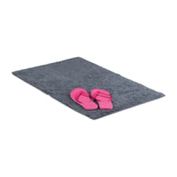 Relaxdays tapis de bain lavable 70 x 120 cm tapis de douche salle de bain, gris