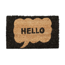 Relaxdays - Paillasson en fibres de coco et caoutchouc, hlp 1,5 x 40 x 25 cm, pour la chambre d'enfant, design hello