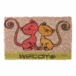 Relaxdays 4052025996093, Paillasson décoratif, Intérieure, Rectangulaire, Multicolore, Image, Noix de coco