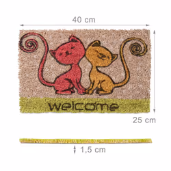 Relaxdays 4052025996093 paillasson Paillasson décoratif Intérieure Rectangulaire Multicolore