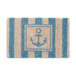 Relaxdays - Paillasson en fibres de coco et caoutchouc, hlp 1,5 x 40 x 25 cm, pour la chambre d'enfant, design maritime
