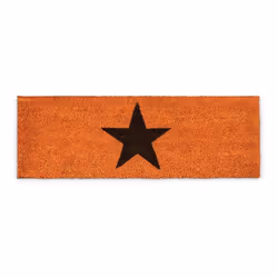 Relaxdays 10020177, Paillasson décoratif, Intérieur &amp; extérieur, Rectangulaire, Noir, Orange, Motif, Coco