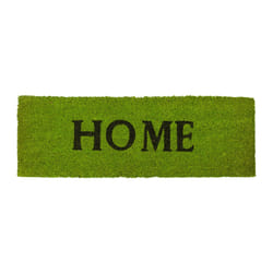 Relaxdays - Paillasson en fibres de coco et caoutchouc, h x l x p : env. 1,5 x 75 x 25 cm, pour balcon et terrasse, vert