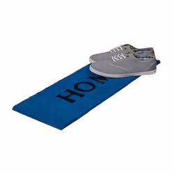 Relaxdays - Paillasson en fibres de coco et caoutchouc, h x l x p : env. 1,5 x 75 x 25 cm, pour balcon et terrasse, bleu