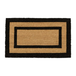Relaxdays - Long paillasson, en fibres de coco et pvc, env. 75x45x1,5 cm, pour balcon, entrée, véranda, terrasse, nature