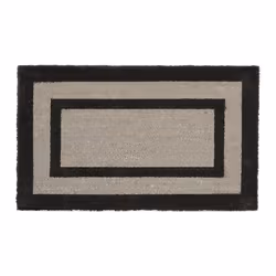 Relaxdays 10020172, Paillasson décoratif, Intérieur &amp; extérieur, Rectangulaire, Noir, Marron, Monochromatique, Coco
