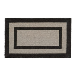 Relaxdays - Long paillasson, en fibres de coco et pvc, env. 75 x 45 x 1,5 cm, pour balcon, entrée, véranda, terrasse, gris