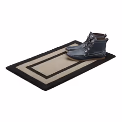 Relaxdays - Long paillasson, en fibres de coco et pvc, env. 75 x 45 x 1,5 cm, pour balcon, entrée, véranda, terrasse, gris