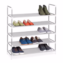 Relaxdays 4052025996796, Ouvert, Noir, Blanc, Toison, Plastique, Acier, 4 étagères, 905 mm, 870 mm