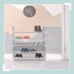 Relaxdays 4052025996796 Organisateur pour chaussures Ouvert Noir, Blanc