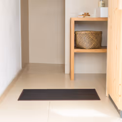Relaxdays Tapis de salle de bain Bambou 100 x 80 cm Douche Tailles différentes Couche antidérapante, noir
