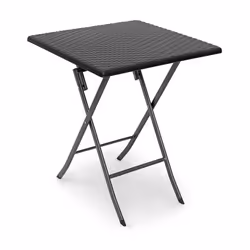 Relaxdays BASTIAN, Noir, Plastique, Acier, Forme carrée, 4 pieds, Jambes en X, 615 mm
